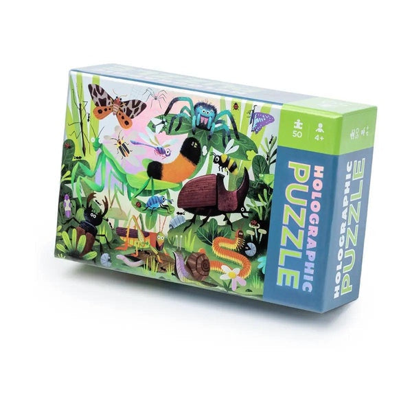 Holographic Foil Puzzle 50pc Backyard Bugs