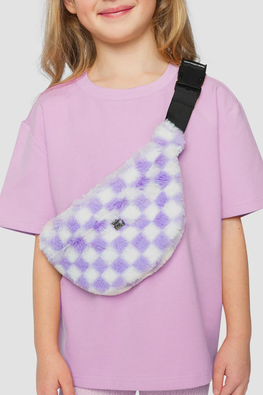 Furry Check Fanny Pack
