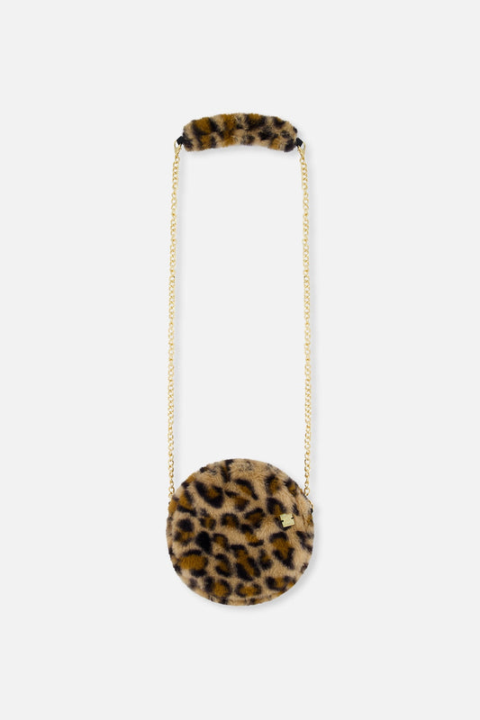 Leopard Print Faux Fur Shoulder Bag