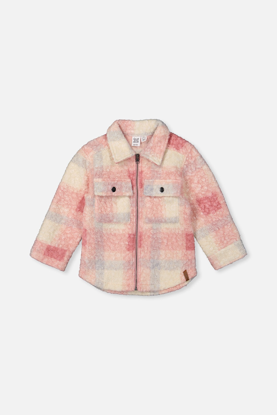 Zipped Plaid Overshirt w/ Pockets