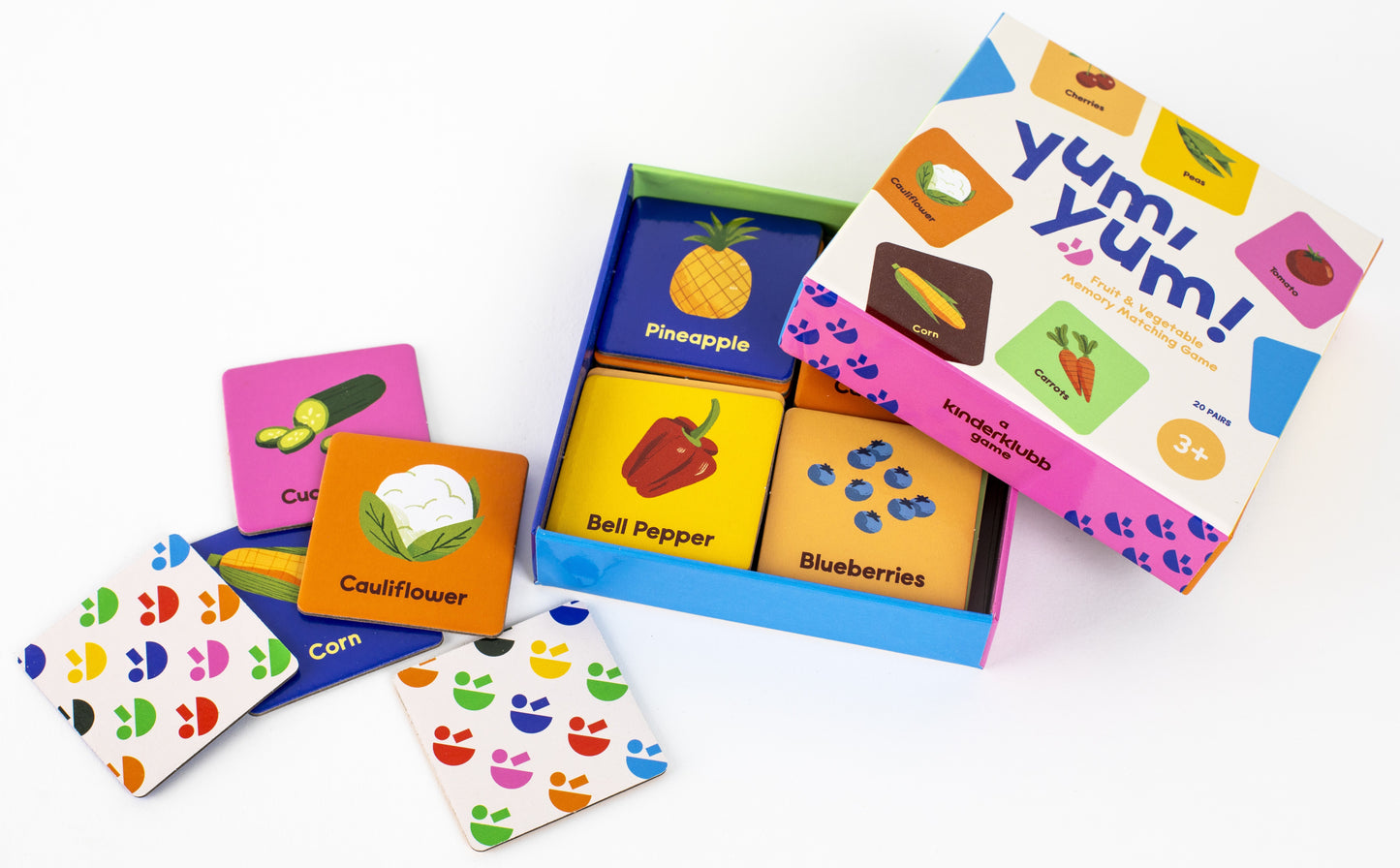 Yum, Yum! Fruit & Vegetable Memory Matching Game