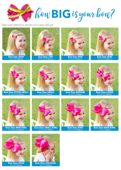 Grosgrain Hair Bow with Scalloped Edge