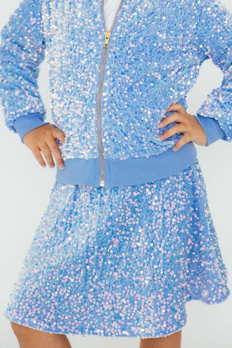 Blue Velvet Sequin Jacket