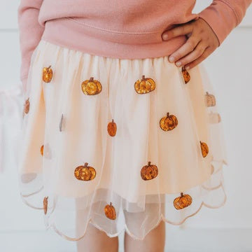 Pumpkin Sequin Tutu Skirt