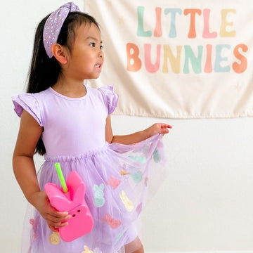 Peeps Flutter Sleeve Tutu Dress