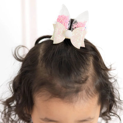 Shaker Bunny Ear Bow Clip