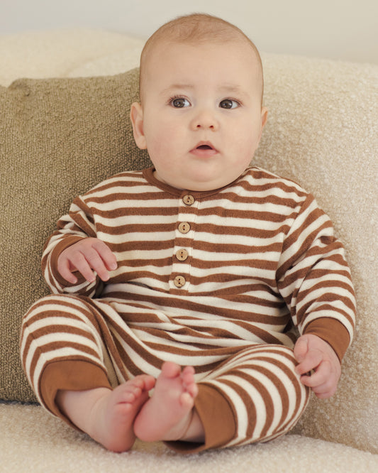 Cedar Stripe Button Jumpsuit