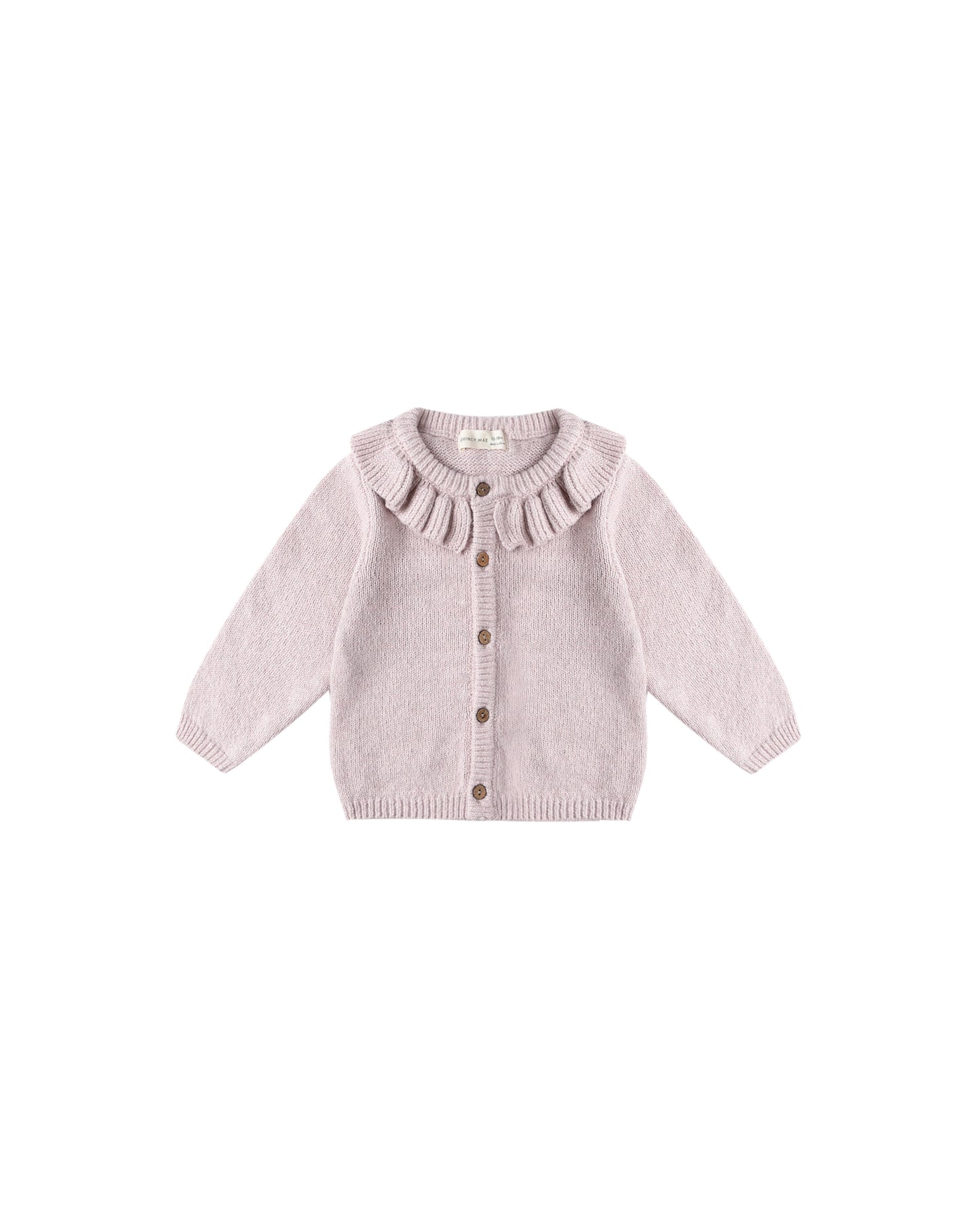 Lilac Ruffle Collar Cardigan