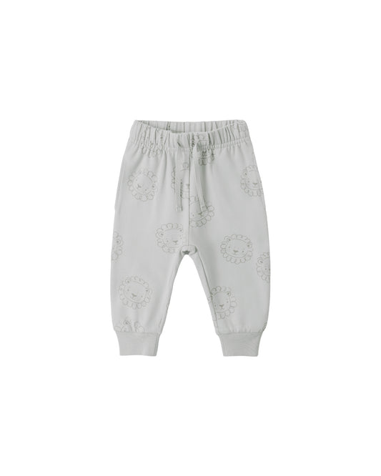 Lion Print Relaxed Sweat Pant in Sky Blue