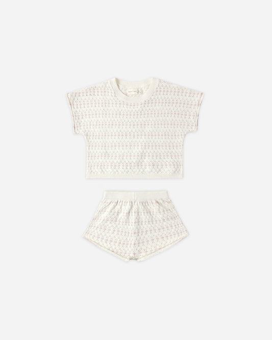 Relaxed Summer Knit Set in Ivory