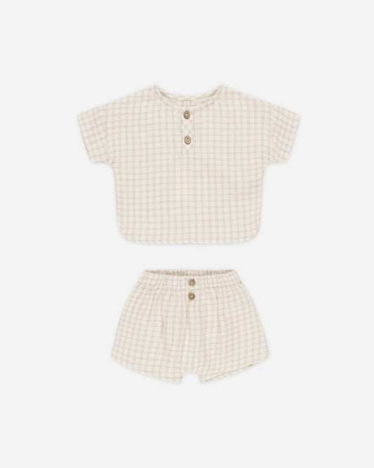 Woven Boxy Top + Short Set