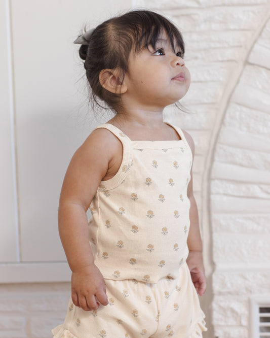 Evie Tank + Shortie Toddler Set in Buttercup