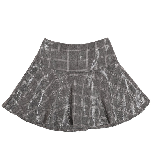 Plaid Sequin Skirt