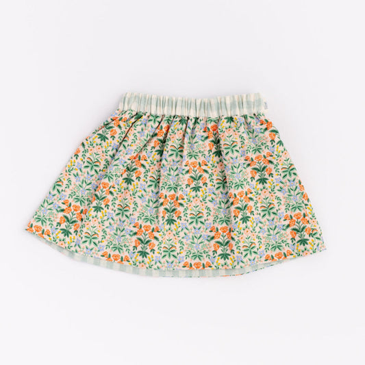 Reversible Skirt in Sage Bouquet