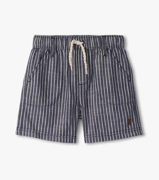 Blue Stripes Woven Shorts