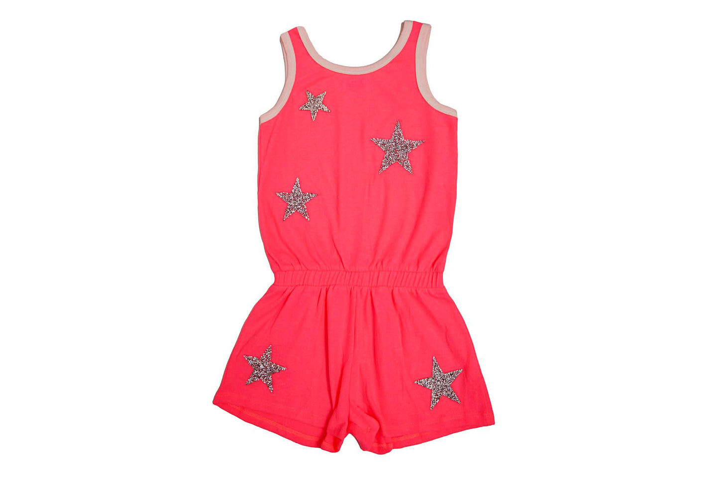 Neon Star Romper-Pink