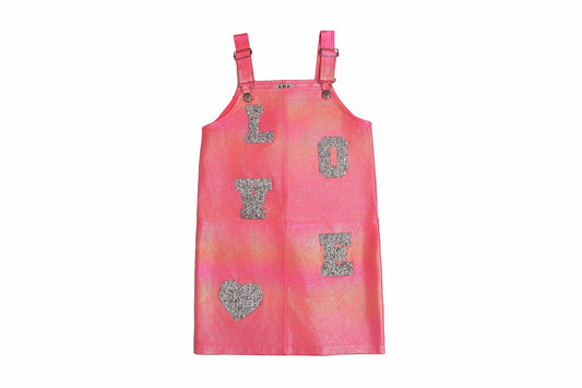 Rhinestone Love Dress Overalls