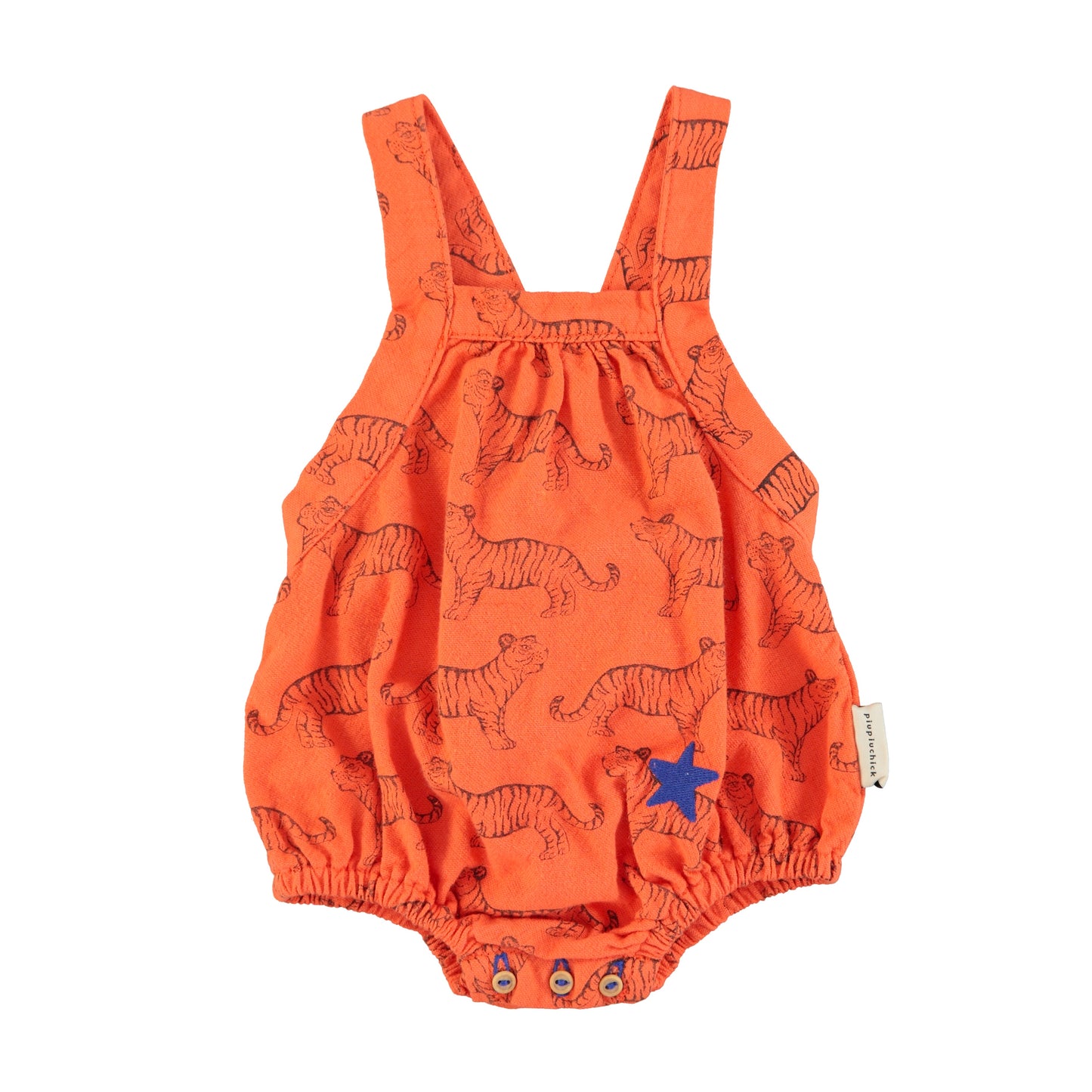 Orange Romper w/ Black Tigers