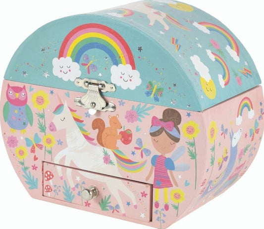 Rainbow Fairy Oval Jewelry Box