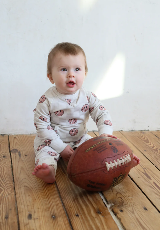 Football Face Checker Crewneck Jumpsuit