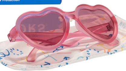 Fuchsia Haze Heart I Pink Transparent Lenses