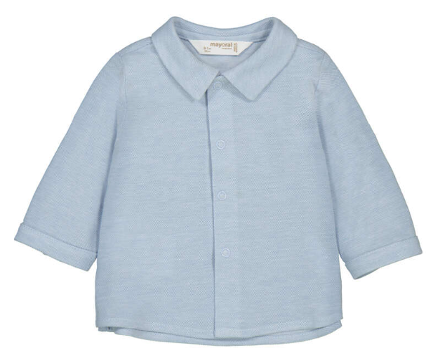 Baby Blue LS Collar Button Up