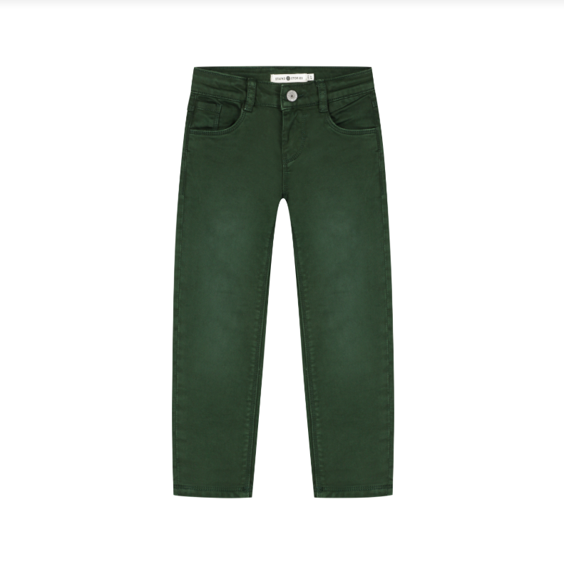Dark Green Denim Toddler Pants
