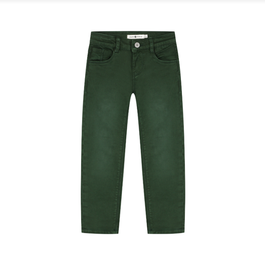 Dark Green Denim Toddler Pants