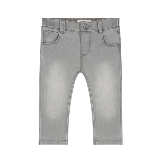 Gray Washed Denim Pants