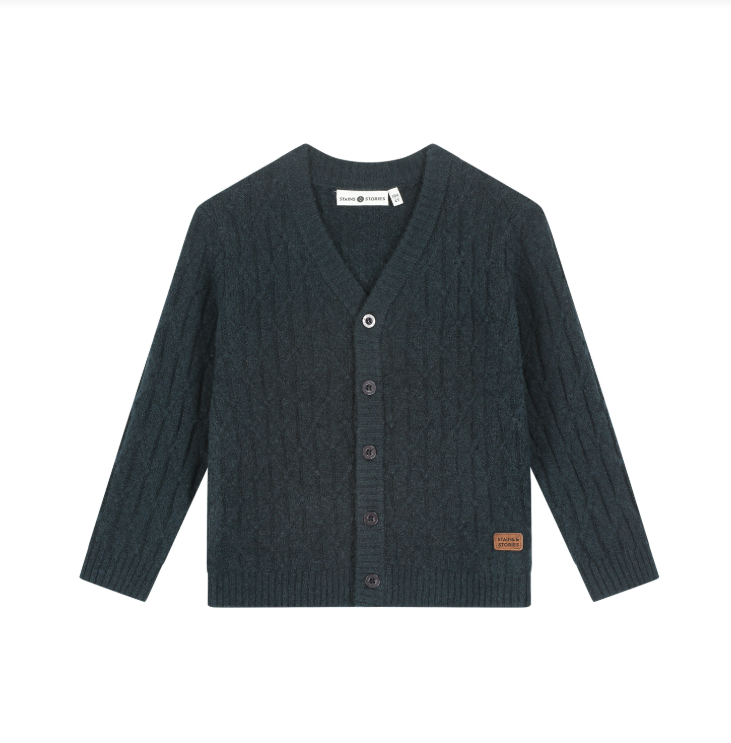 Dark Knit Boys Toddler Cardigan