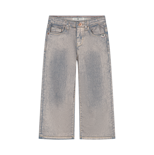 Muted Wide Leg Denim Pants