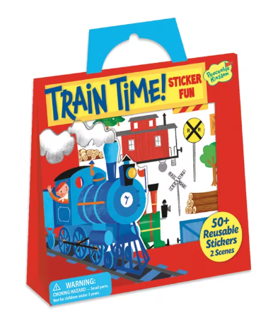 Train Time Reusable Sticker Tote