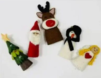 Felt Finger Puppets - Christmas