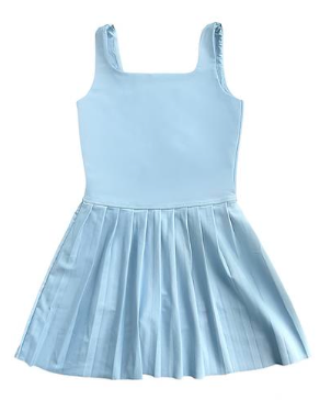 Plain Pleated Athletic Dress