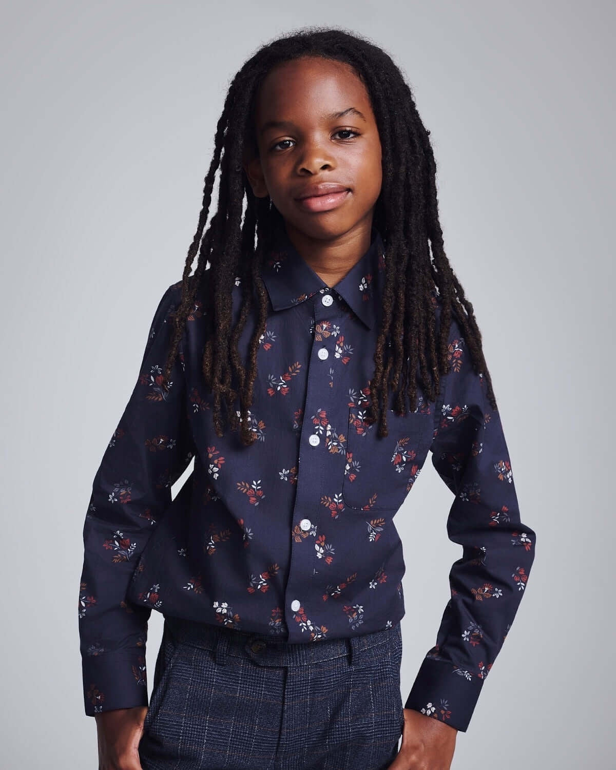 Midnight Floral Standard Kid Shirt