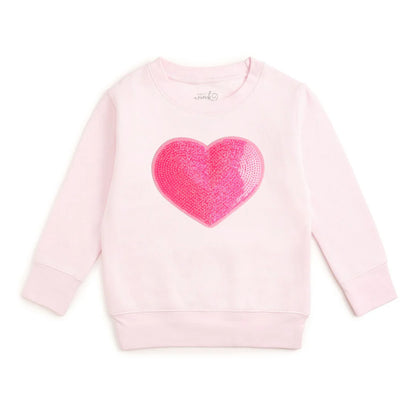 Heart Sequin Patch Sweatshirt