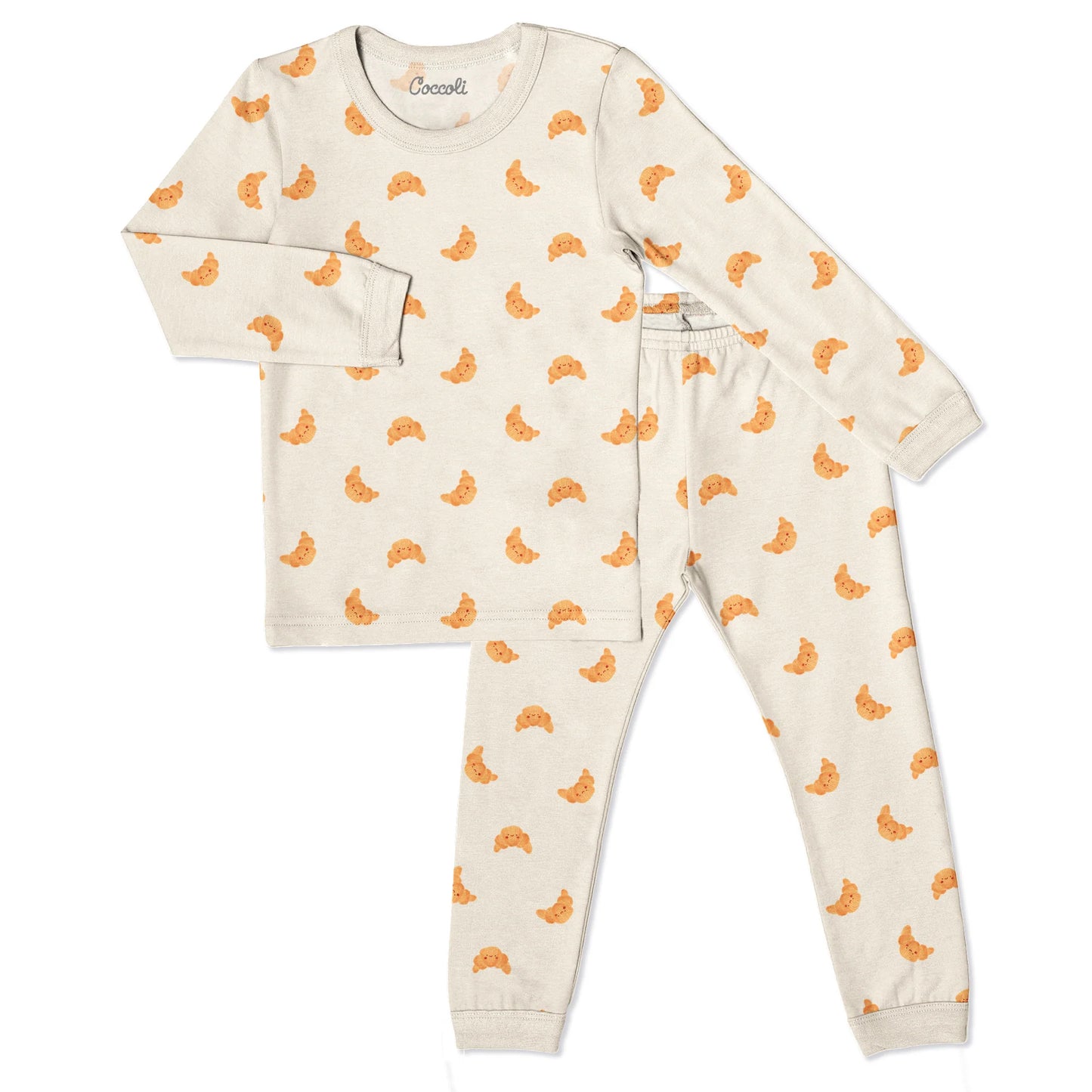 Croissant LS Toddler Beige Pajamas