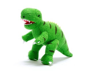 Knitted T Rex Rattle