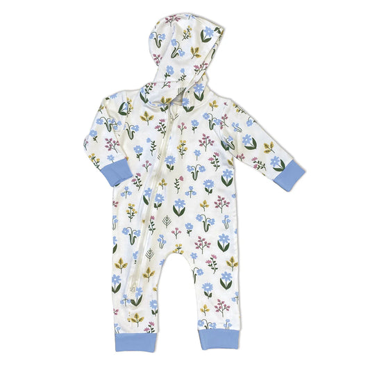 Bamboo Fleece 2-Way Zip Romper w/ Hood