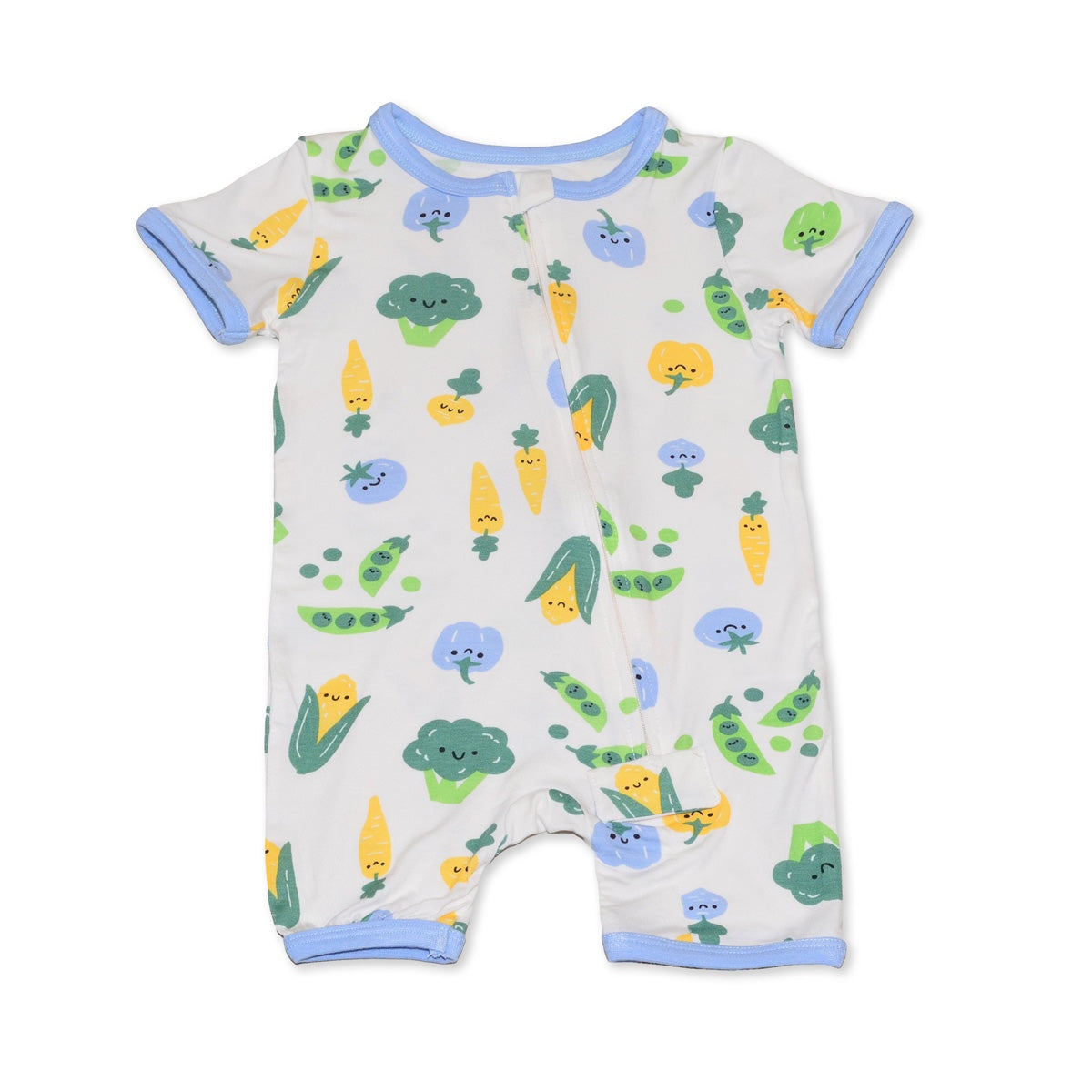 Farmers Market Bamboo SS Zippy Romper