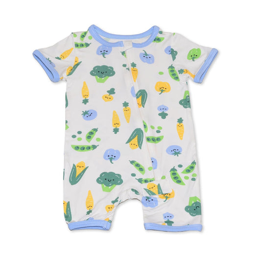 Farmers Market Bamboo SS Zippy Romper