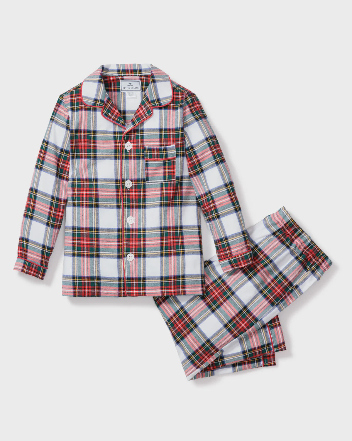 Brushed Cotton Kid Pajama Set Balmoral Tartan