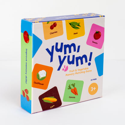 Yum, Yum! Fruit & Vegetable Memory Matching Game