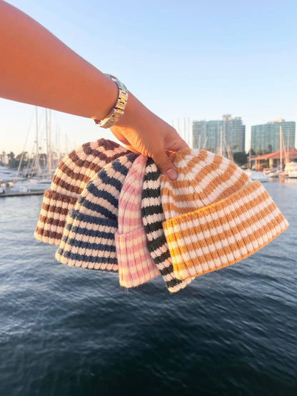 Stripe Beanie - Seaside