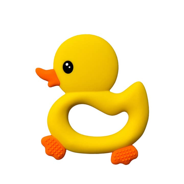 Silicone Ducky Teether in Yellow