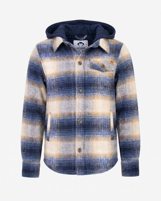 Glen Hooded Buttoned Shirt