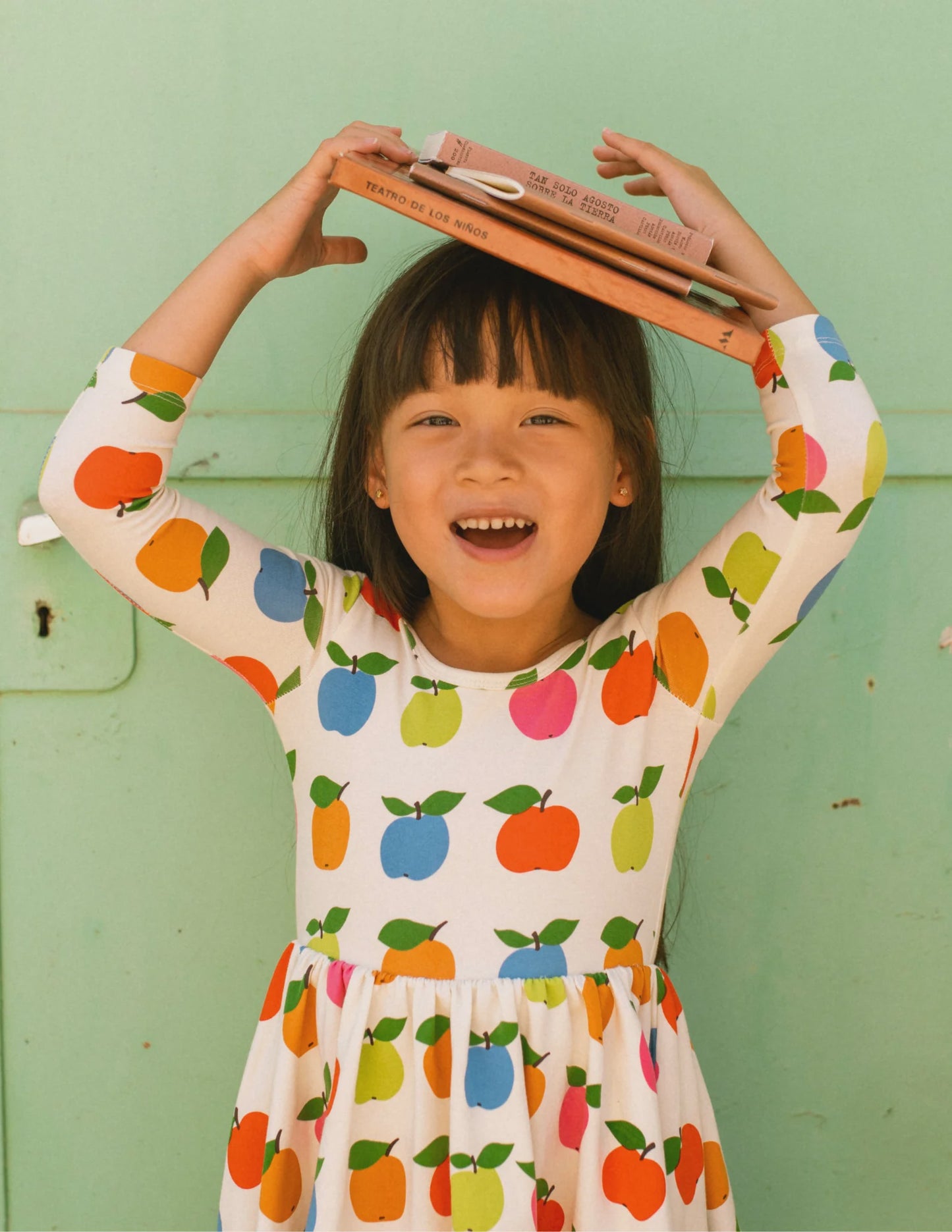 Twirl Dress Apples LS