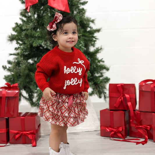 Plaid Bow Tiered Baby Tutu