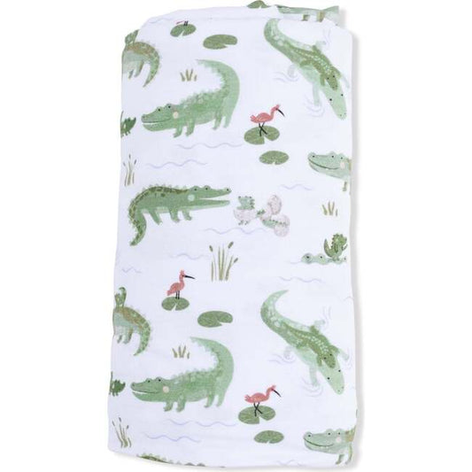 Crayon Alligators Swaddle