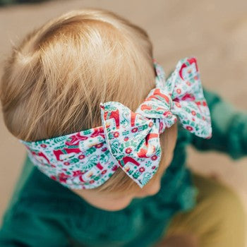 Printed Knot Headband - Holiday